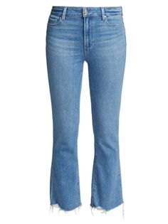 Джинсы Claudine Petite с высокой посадкой и расклешенными джинсами Paige