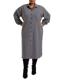 Платье-рубашка в клетку Tammy Pari Passu, серый