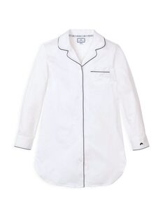 Ночная рубашка с контрастной отделкой Petite Plume, белый