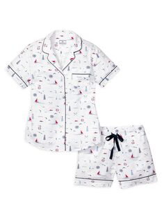 Пижамный комплект из 2-х шорт Sail Away Petite Plume, белый