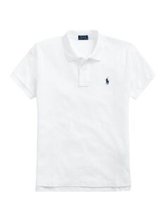 Поло классического кроя с короткими рукавами Polo Ralph Lauren, белый