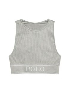 Удлиненный бюстгальтер без косточек с логотипом Polo Ralph Lauren