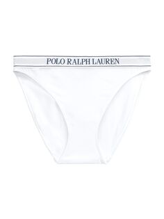 Нижнее белье бикини со средней посадкой Essentials Polo Ralph Lauren, белый