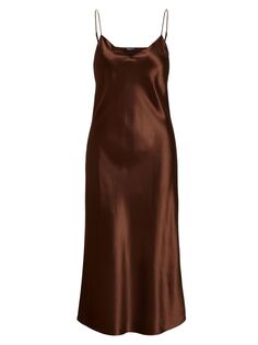 Шелковое платье-миди тутового дерева Polo Ralph Lauren, коричневый