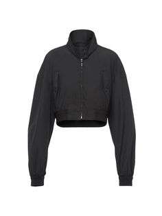 Панамская хлопковая блузонная куртка Prada, черный