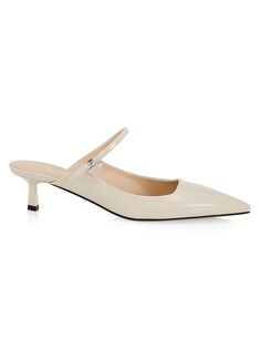 Туфли из лакированной кожи 45MM Prada, кремовый