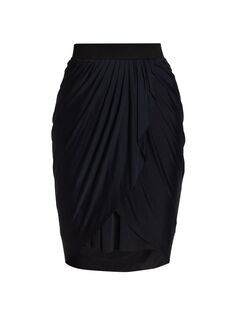 Мини-юбка из драпированного джерси Re-Edition Proenza Schouler, черный