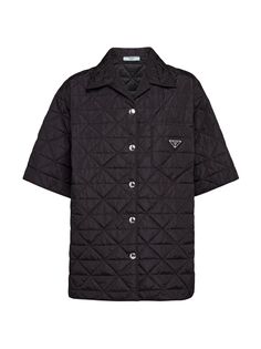 Рубашка Prada с короткими рукавами, черный