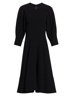 Платье миди из крепа с молнией спереди Proenza Schouler, черный