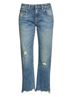 Прямые укороченные джинсы со средней посадкой для мальчика со средней посадкой R13