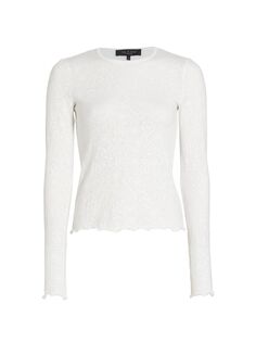 Жаккардовый свитер Gemma L/S rag &amp; bone, белый