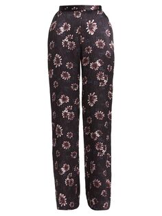 Шелковые брюки Peaton с цветочным принтом Rachel Comey, бордовый