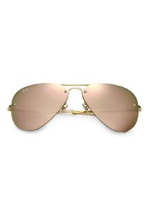 RB3449 Солнцезащитные очки-авиаторы с зеркальной полуободком 59 мм Ray-Ban, коричневый