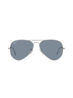 RB3025 58MM Оригинальные поляризованные солнцезащитные очки-авиаторы Ray-Ban, синий