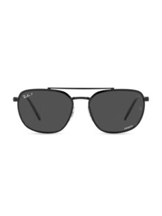 Квадратные солнцезащитные очки RB3708 59 мм Ray-Ban, черный