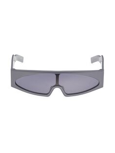 Тонированные солнцезащитные очки прямоугольной формы Rick Owens, серый