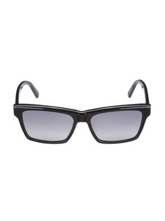Прямоугольные солнцезащитные очки 50 мм Saint Laurent, черный