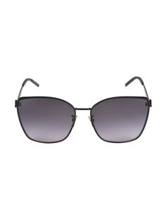 Солнцезащитные очки «кошачий глаз» 62 мм Saint Laurent, черный