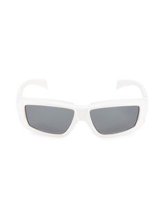 Прямоугольные солнцезащитные очки 55 мм Rick Owens, черный