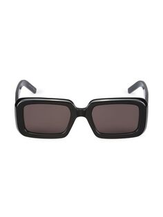 Прямоугольные солнцезащитные очки 50 мм Saint Laurent, черный