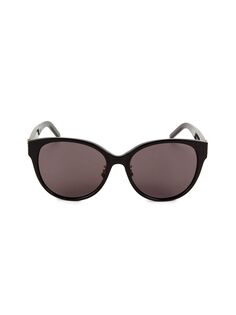 Солнцезащитные очки «кошачий глаз» 57 мм Saint Laurent, черный