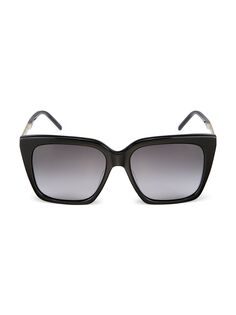 Солнцезащитные очки «кошачий глаз» 56 мм Saint Laurent, черный