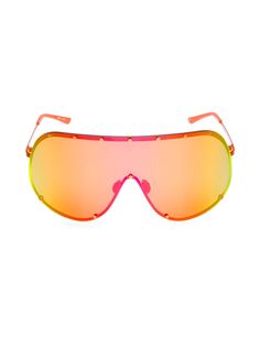Овальные солнцезащитные очки Shield 80MM Rick Owens, оранжевый