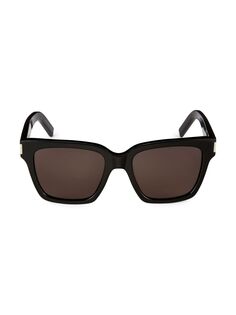 Прямоугольные солнцезащитные очки 54 мм Saint Laurent, черный