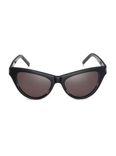 Солнцезащитные очки «кошачий глаз» 54 мм Saint Laurent, черный