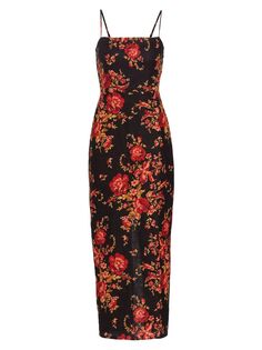 Льняное платье миди с цветочным принтом Frankie Reformation