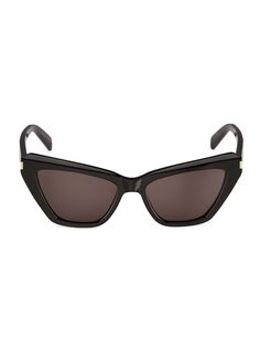 Солнцезащитные очки «кошачий глаз» Corner Angle 54MM Saint Laurent, черный
