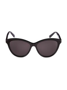 Классические солнцезащитные очки «кошачий глаз» 57 мм Saint Laurent, черный
