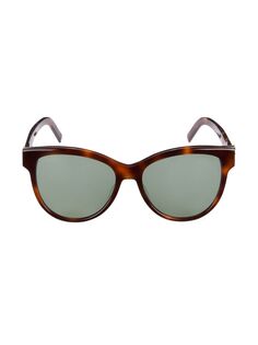 Круглые солнцезащитные очки Monogram из ацетата 55 мм Saint Laurent