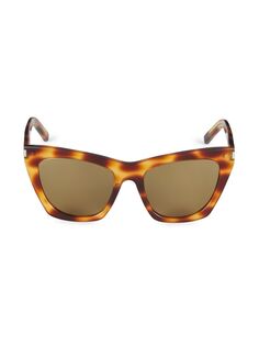 Солнцезащитные очки &quot;кошачий глаз&quot; Kate 55 мм Saint Laurent, коричневый