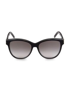Солнцезащитные очки «кошачий глаз» Monogram 55MM Saint Laurent, черный