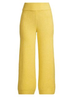Трикотажные укороченные брюки Hanne из смесового хлопка Skin, золотой