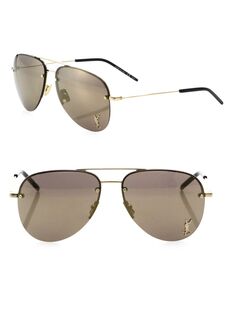 Солнцезащитные очки-авиаторы Monogram 59MM Saint Laurent, золотой