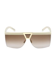 Солнцезащитные очки Palace 99MM Shield Saint Laurent, слоновая кость