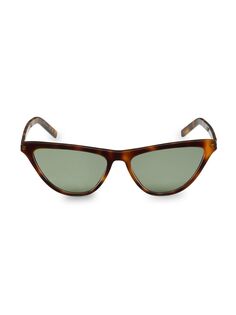 Узкие солнцезащитные очки «кошачий глаз» 56 мм Saint Laurent