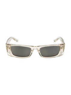 Солнцезащитные очки Ultra Cat-Eye прямоугольной формы 52 мм с инъекционными линзами Saint Laurent, бежевый