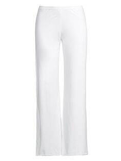 Двухслойные брюки из хлопкового джерси Pima Skin, белый