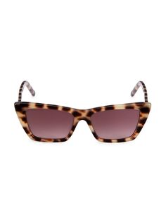Солнцезащитные очки «кошачий глаз» Feminine Fashion Icons Mica 53 мм Saint Laurent, бежевый
