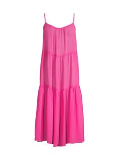 Платье миди с накидкой Addison Seersuckered Georgette Solid &amp; Striped, розовый