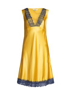Платье Chilli из эластичного шелка Sleeping with Jacques, желтый