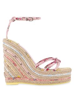 Босоножки на танкетке Sophia Webster x LoveShackFancy Alina Espadrille Sophia Webster, роза