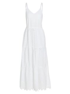 Ярусное платье макси Wynona с люверсами Splendid, белый