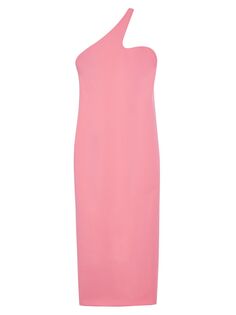 Асимметричное платье миди с открытой спиной Sportmax, розовый