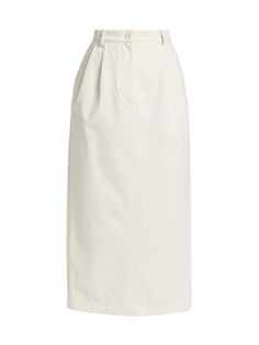 Хлопковая юбка Marica Sportmax, слоновая кость