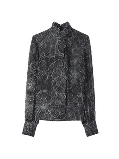 Контурная блуза с вырезом и вырезом Wildflower St. John, черный