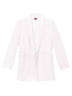 Мини-платье Everly Blazer с запахом STAUD, белый